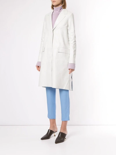 Shop Rosetta Getty Tailored Single-breasted Coat In White