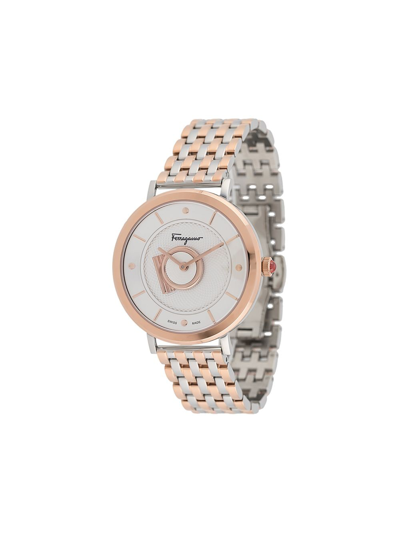 Shop Ferragamo Minuetto 36mm Watch In Metallic