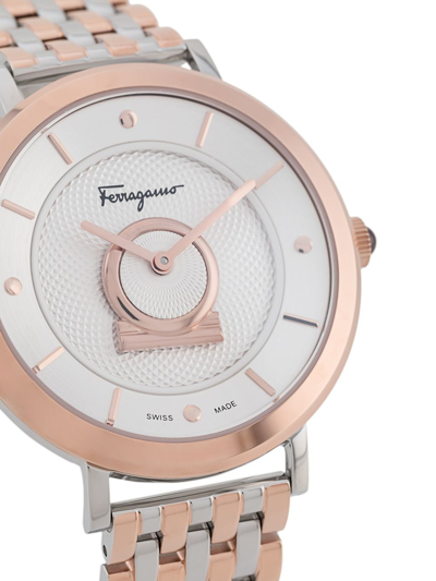 Shop Ferragamo Minuetto 36mm Watch In Metallic