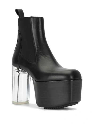Shop Rick Owens Transparent Heel Boots In Black
