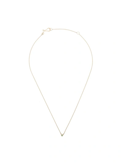 Shop Melissa Joy Manning 14kt Yellow Gold Emerald Necklace In Green