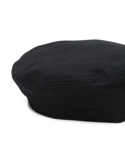 Maison Michel Abby Embellished Wool-felt Cap In Black
