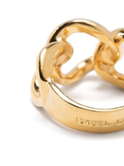 Shop Isabel Lennse Chainlink Polished-finish Ring In Gold