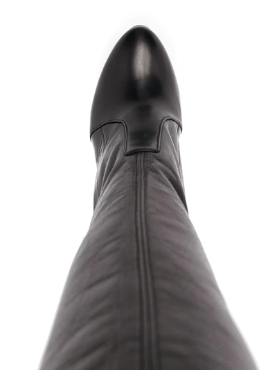 Shop Casadei Over The Knee Boots In Black