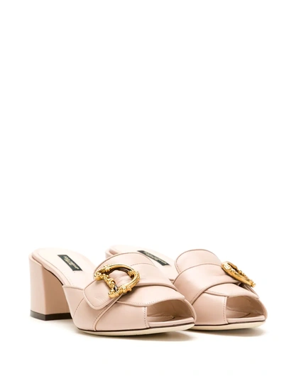 Shop Dolce & Gabbana Open Toe Sandals In Neutrals