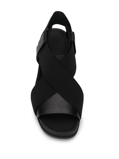 Shop Camper Atonik Crossover Strap Sandals In Black