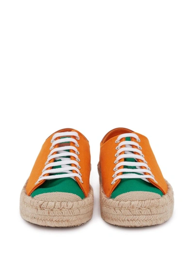 Shop Jw Anderson Colour-block Espadrille Sneakers In Orange