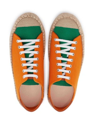 Shop Jw Anderson Colour-block Espadrille Sneakers In Orange