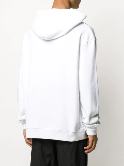 Shop 424 Embroidered Logo Patch Boxy Fit Hoodie In White