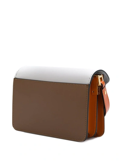 Shop Marni Mini Trunk Shoulder Bag In Brown