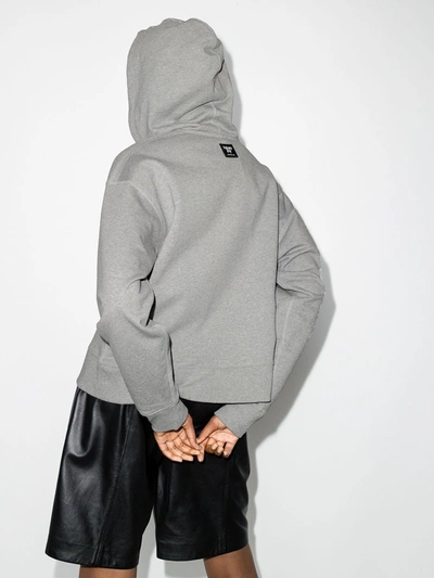 More Joy Logo-embroidered Cropped Hoodie In Grau
