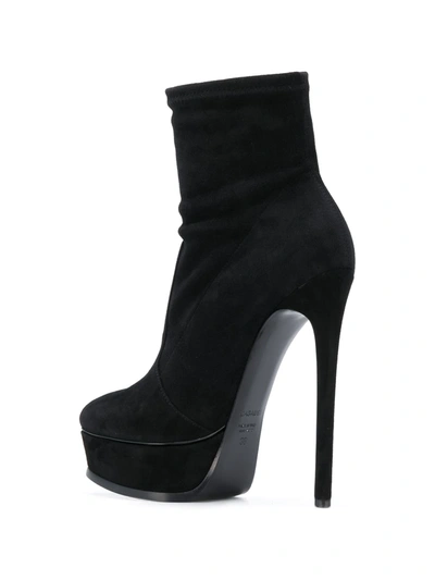 Casadei Blade Stiletto Platform Boots In Black
