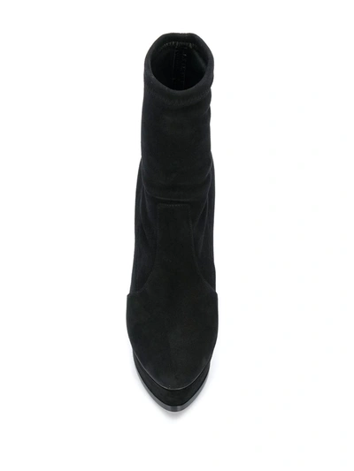 Casadei Blade Stiletto Platform Boots In Black
