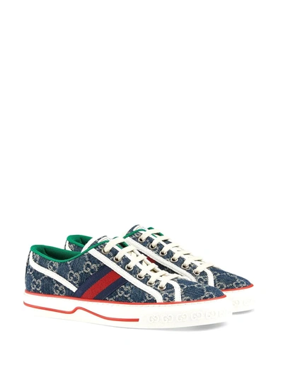 Shop Gucci 1977 Gg Supreme Sneakers In Blue