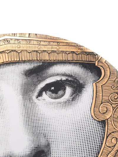 Fornasetti Tema E Variazioni No. 95 Coaster In Schwarz
