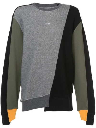 Shop Mostly Heard Rarely Seen Colour Block Sweatshirt In Grey