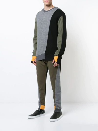 Shop Mostly Heard Rarely Seen Colour Block Sweatshirt In Grey
