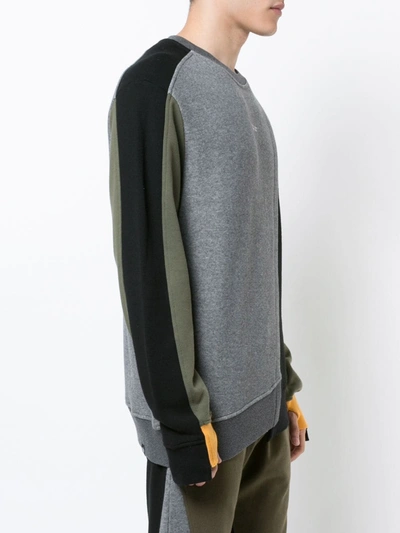 Shop Mostly Heard Rarely Seen Colour Block Sweatshirt In Grey
