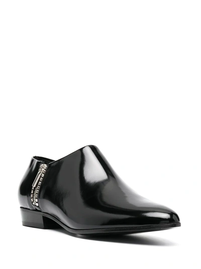 Shop Emporio Armani Block Heel Ankle Boots In Black