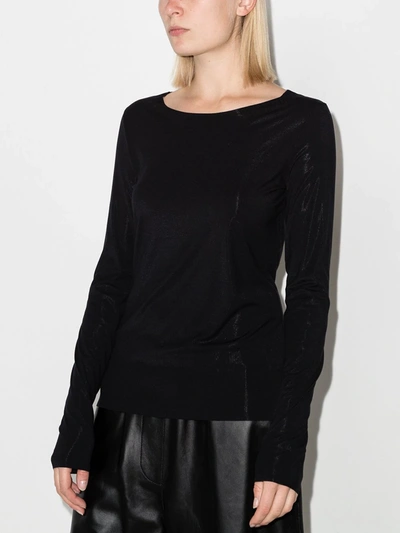 Wolford Aurora Crew-neck Top In Black