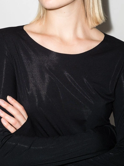 Wolford Aurora Crew-neck Top In Black