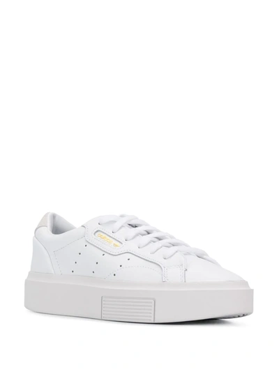 Shop Adidas Originals Lace-up Logo Sneakers In White
