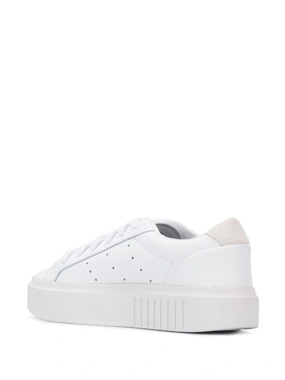 Shop Adidas Originals Lace-up Logo Sneakers In White