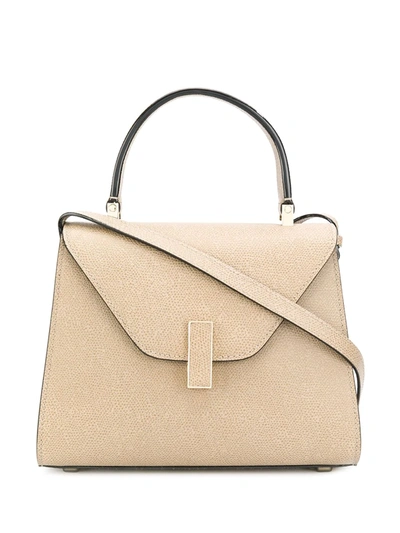 Shop Valextra Iside Tote In Neutrals