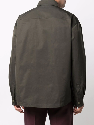 Shop Valentino Shirt-style Jacket In Green
