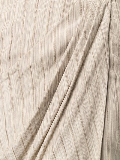 Pre-owned Giorgio Armani Pleat Detail Skirt In Neutrals