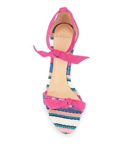 Alexandre Birman Striped Sole Sandals In Pink