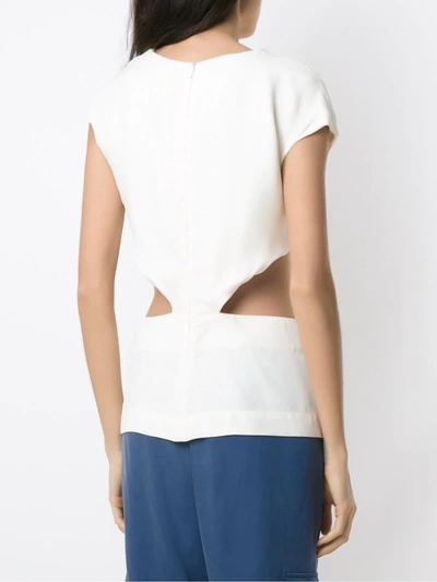 Shop Olympiah Magnolia Front Knot Blouse In White