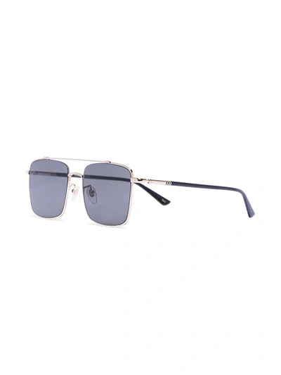Shop Gucci Square Frame Tinted Sunglasses In Black
