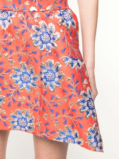 Shop Maison Rabih Kayrouz Floral Jacquard Mini Skirt In Multicolour