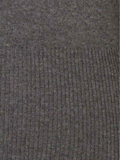 Shop Thom Browne Crew Neck Pullover With White 4-bar Stripe In Grey Cashmere