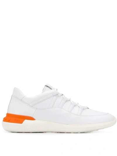 Shop Tod's Lace-up Sneakers In White