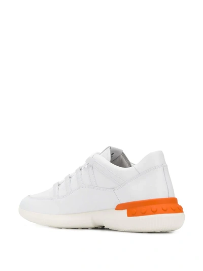 Shop Tod's Lace-up Sneakers In White