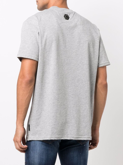 Shop Philipp Plein Skull-logo Print T-shirt In Grey