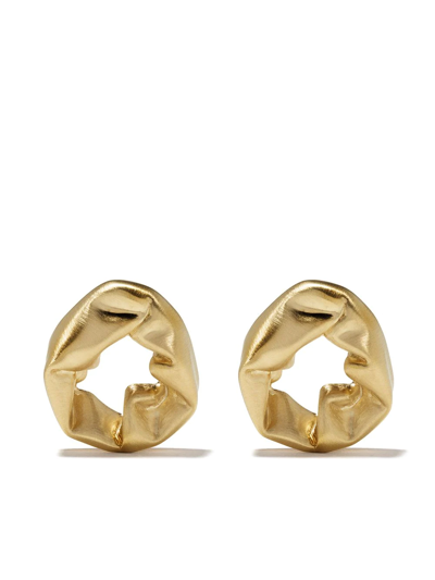 Completed Works Scrunch Earrings In Gold Vermeil