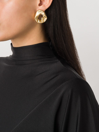 Completed Works Scrunch Earrings In Gold Vermeil