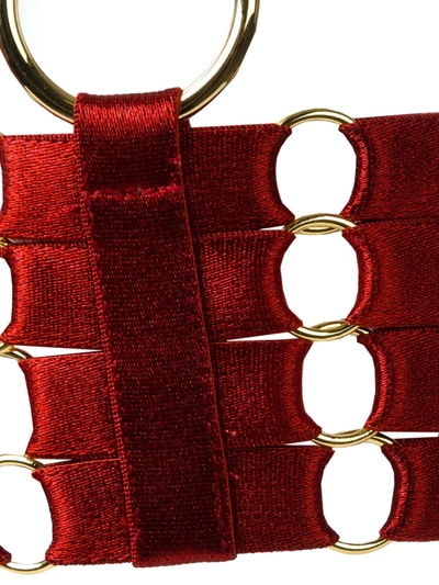 Shop Bordelle Metallic Detail Garters In Red
