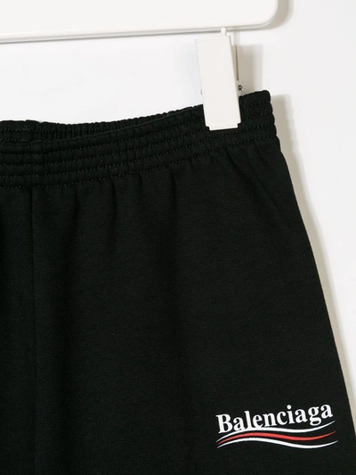 Shop Balenciaga Logo-print Running Shorts In Black