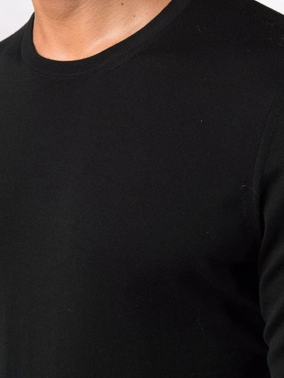 Goes Botanical Crew Neck Merino Sweatshirt In Black
