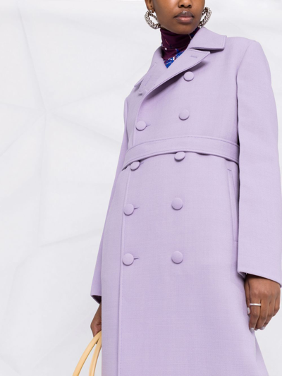 Shop Jil Sander Double-breasted Coat In Violett