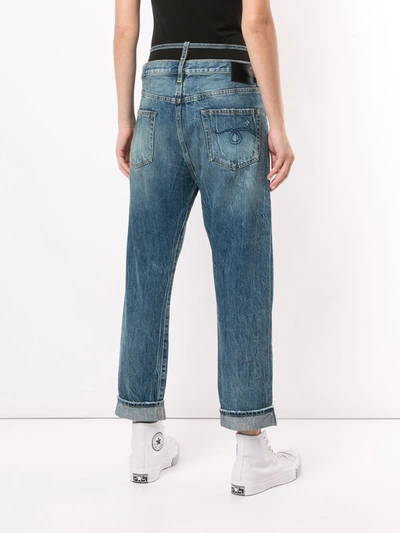 Shop R13 Ollie Straight Leg Jeans In Blue