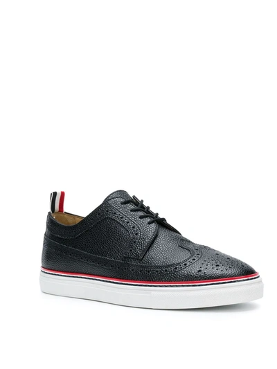 Shop Thom Browne Contrast Cupsole Longwing Brogues In Black