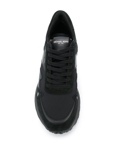 Michael Michael Kors Miles Panelled Low-top Sneakers In Black