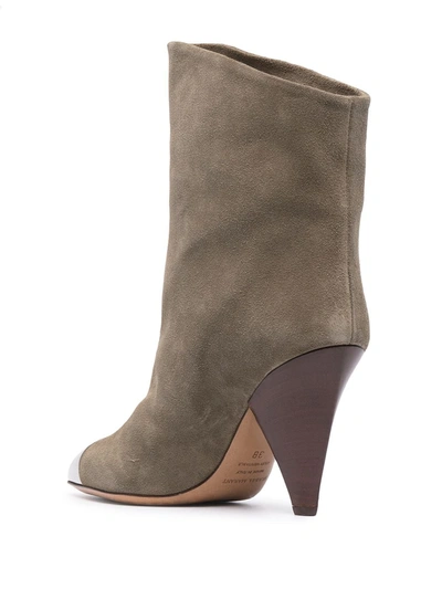 Shop Isabel Marant Lapee Boots In Green