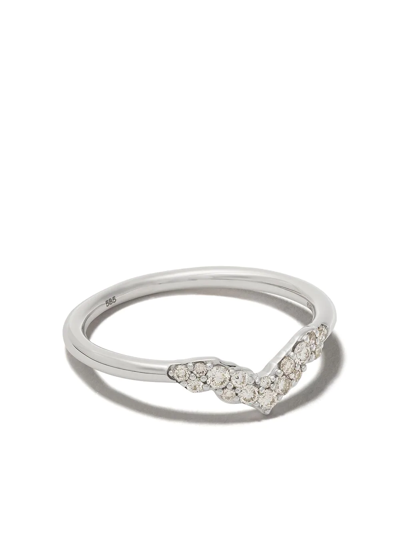 Shop Astley Clarke 14kt White Gold Interstellar Axel Diamond Ring