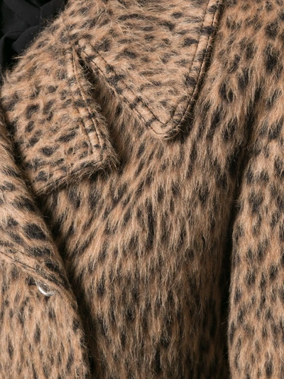 Shop Giambattista Valli Animal-print Double Breasted Coat In Brown